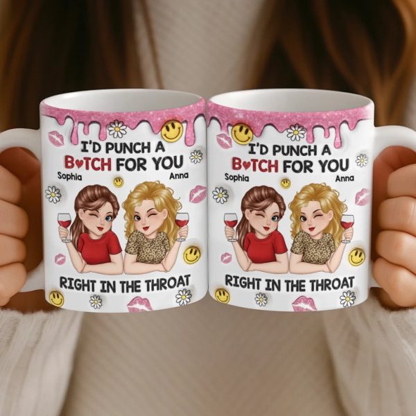 Custom Mug - Personalized Best Friend Birthday Gifts For Women, Besties, Sisters, BFF - Laugh More With You Custom Mug - Personalized Best Friend Birthday Gifts For Women, Besties, Sisters, BFF - Laugh More With You