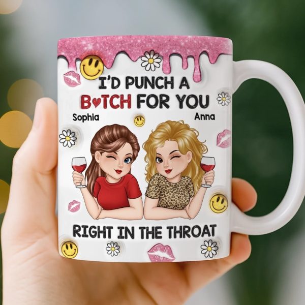 Custom Mug - Personalized Best Friend Birthday Gifts For Women, Besties, Sisters, BFF - Laugh More With You Custom Mug - Personalized Best Friend Birthday Gifts For Women, Besties, Sisters, BFF - Laugh More With You