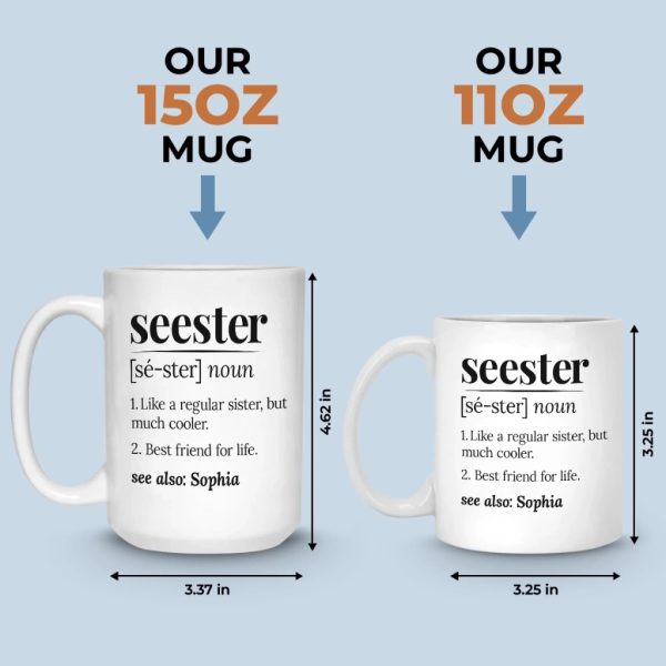 Custom Mug - Personalized Best Friend Birthday Gifts For Women, Besties, Sisters, BFF - Life Hits Softer Together Custom Mug - Personalized Best Friend Birthday Gifts For Women, Besties, Sisters, BFF - Life Hits Softer Together