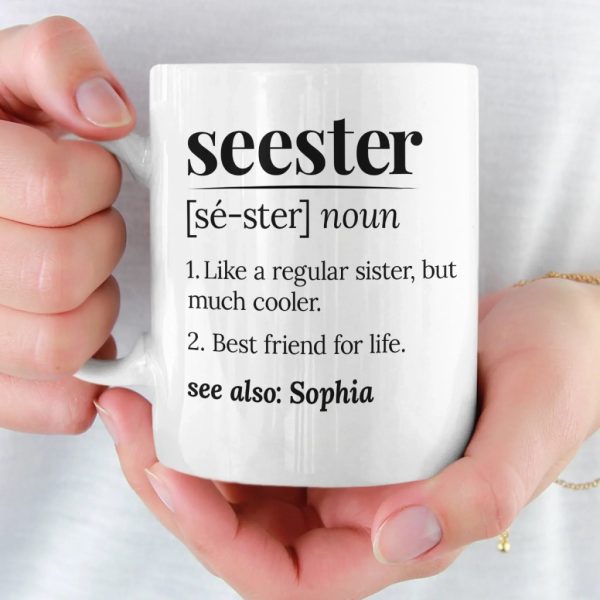 Custom Mug - Personalized Best Friend Birthday Gifts For Women, Besties, Sisters, BFF - Life Hits Softer Together Custom Mug - Personalized Best Friend Birthday Gifts For Women, Besties, Sisters, BFF - Life Hits Softer Together