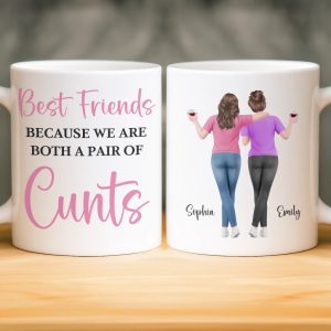 Custom Mug - Personalized Best Friend Birthday Gifts For Women, Besties, Sisters, BFF - Life Upgraded With My Besties