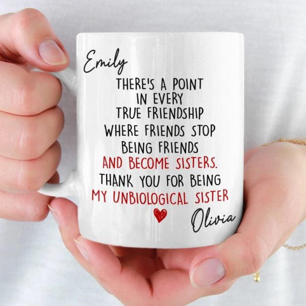 Custom Mug - Personalized Best Friend Birthday Gifts For Women, Besties, Sisters, BFF - My Favorite Human Chaos Custom Mug - Personalized Best Friend Birthday Gifts For Women, Besties, Sisters, BFF - My Favorite Human Chaos