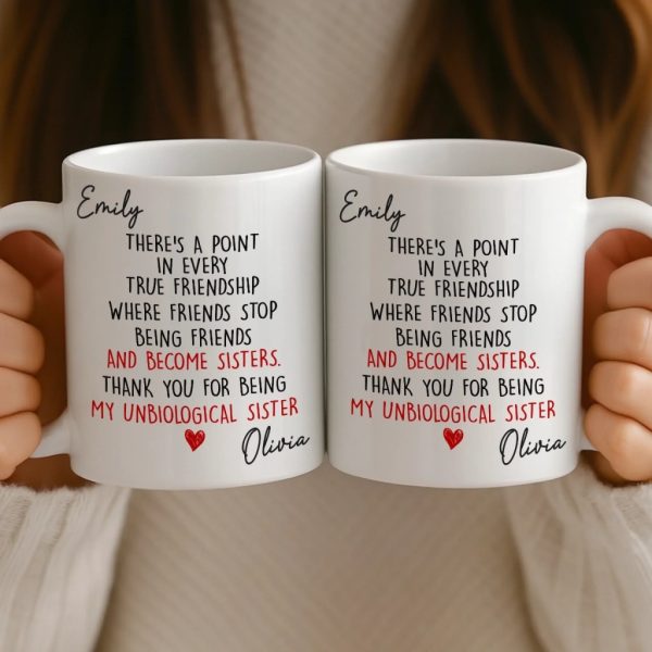 Custom Mug - Personalized Best Friend Birthday Gifts For Women, Besties, Sisters, BFF - My Favorite Human Chaos Custom Mug - Personalized Best Friend Birthday Gifts For Women, Besties, Sisters, BFF - My Favorite Human Chaos