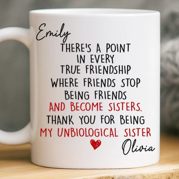 Custom Mug - Personalized Best Friend Birthday Gifts For Women, Besties, Sisters, BFF - My Favorite Human Chaos Custom Mug - Personalized Best Friend Birthday Gifts For Women, Besties, Sisters, BFF - My Favorite Human Chaos