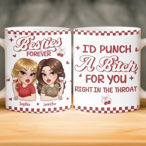 Custom Mug - Personalized Best Friend Birthday Gifts For Women, Besties, Sisters, BFF - My Favorite Kind Of Peace