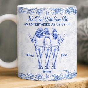 Custom Mug - Personalized Best Friend Birthday Gifts For Women, Besties, Sisters, BFF - Only Happy Vibes Here