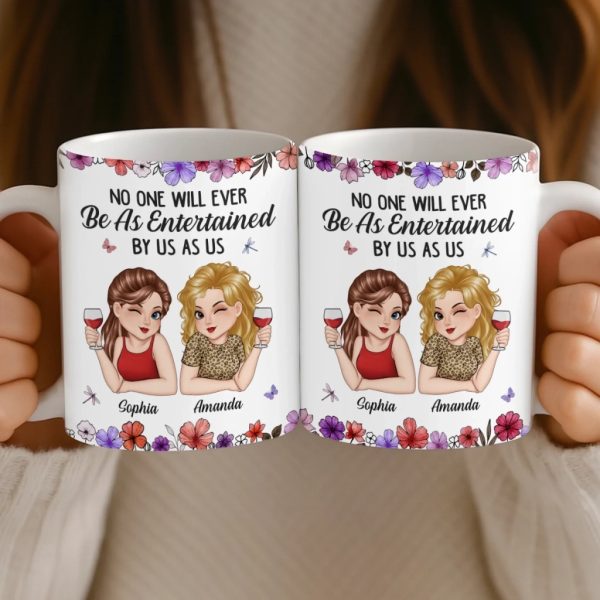 Custom Mug - Personalized Best Friend Birthday Gifts For Women, Besties, Sisters, BFF - Partners In Wine And Chaos Custom Mug - Personalized Best Friend Birthday Gifts For Women, Besties, Sisters, BFF - Partners In Wine And Chaos