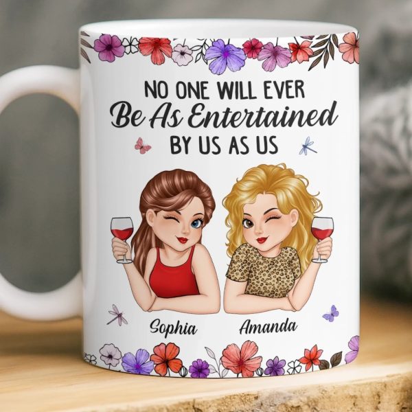 Custom Mug - Personalized Best Friend Birthday Gifts For Women, Besties, Sisters, BFF - Partners In Wine And Chaos Custom Mug - Personalized Best Friend Birthday Gifts For Women, Besties, Sisters, BFF - Partners In Wine And Chaos