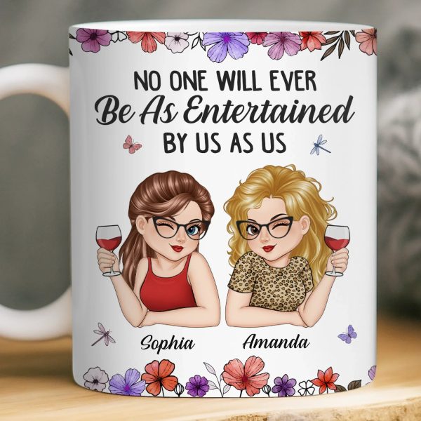 Custom Mug - Personalized Best Friend Birthday Gifts For Women, Besties, Sisters, BFF - Partners In Wine And Chaos Custom Mug - Personalized Best Friend Birthday Gifts For Women, Besties, Sisters, BFF - Partners In Wine And Chaos