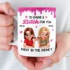Custom Mug - Personalized Best Friend Birthday Gifts For Women, Besties, Sisters, BFF - Smiles Brewed Daily Custom Mug - Personalized Best Friend Birthday Gifts For Women, Besties, Sisters, BFF - Smiles Brewed Daily