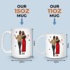 Custom Mug - Personalized Best Friend Birthday Gifts For Women, Besties, Sisters, BFF - Soulmates With A Twist