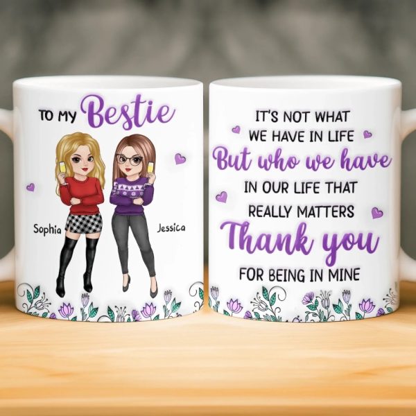 Custom Mug - Personalized Best Friend Birthday Gifts For Women, Besties, Sisters, BFF - You Balance My Crazy Custom Mug - Personalized Best Friend Birthday Gifts For Women, Besties, Sisters, BFF - You Balance My Crazy