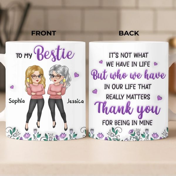 Custom Mug - Personalized Best Friend Birthday Gifts For Women, Besties, Sisters, BFF - You Balance My Crazy Custom Mug - Personalized Best Friend Birthday Gifts For Women, Besties, Sisters, BFF - You Balance My Crazy