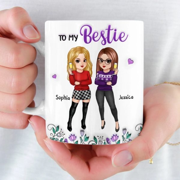 Custom Mug - Personalized Best Friend Birthday Gifts For Women, Besties, Sisters, BFF - You Balance My Crazy Custom Mug - Personalized Best Friend Birthday Gifts For Women, Besties, Sisters, BFF - You Balance My Crazy