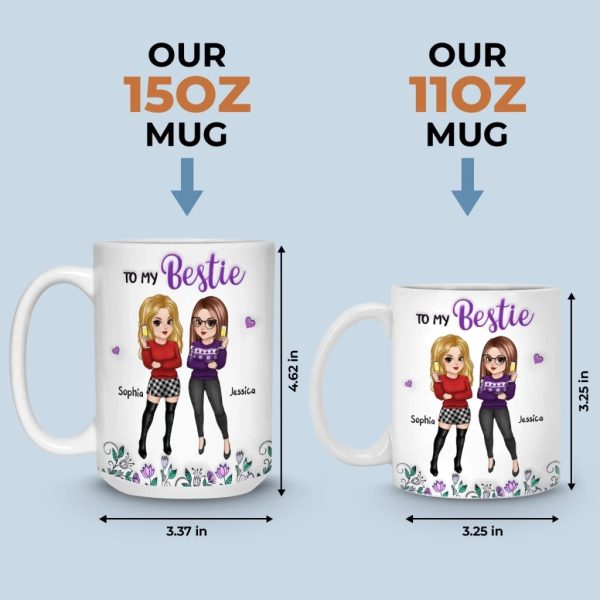 Custom Mug - Personalized Best Friend Birthday Gifts For Women, Besties, Sisters, BFF - You Balance My Crazy Custom Mug - Personalized Best Friend Birthday Gifts For Women, Besties, Sisters, BFF - You Balance My Crazy