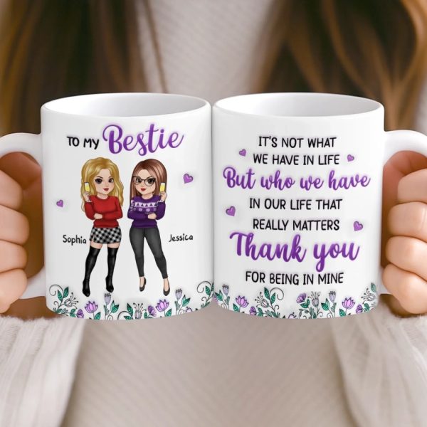 Custom Mug - Personalized Best Friend Birthday Gifts For Women, Besties, Sisters, BFF - You Balance My Crazy Custom Mug - Personalized Best Friend Birthday Gifts For Women, Besties, Sisters, BFF - You Balance My Crazy