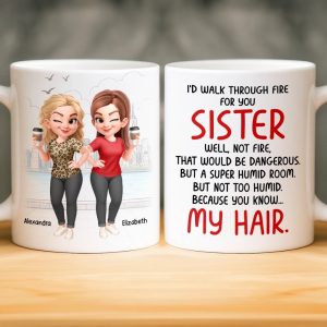 Custom Mug - Personalized Best Friend Birthday Gifts For Women, Besties, Sisters, BFF - You Make My Heart Smile