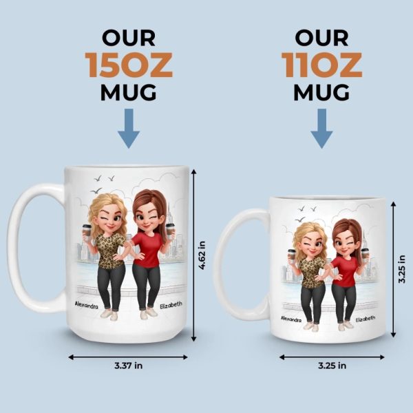Custom Mug - Personalized Best Friend Birthday Gifts For Women, Besties, Sisters, BFF - You Make My Heart Smile Custom Mug - Personalized Best Friend Birthday Gifts For Women, Besties, Sisters, BFF - You Make My Heart Smile