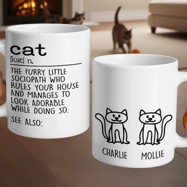 Custom Mug - Personalized Birthday Gifts For Cat Lovers, Cat Mom And Dad - Life Is Softer With Cats Custom Mug - Personalized Birthday Gifts For Cat Lovers, Cat Mom And Dad - Life Is Softer With Cats