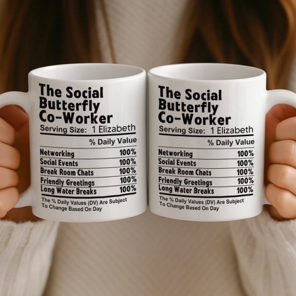 Custom Mug - Personalized Birthday Gifts For Coworker, Work Bestie - Teamwork Fueled By Coffee And Chaos Custom Mug - Personalized Birthday Gifts For Coworker, Work Bestie - Teamwork Fueled By Coffee And Chaos