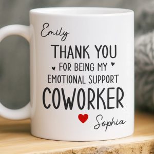 Custom Mug - Personalized Birthday Gifts For Coworker, Work Bestie - Teamwork Keeps Us Moving Forward