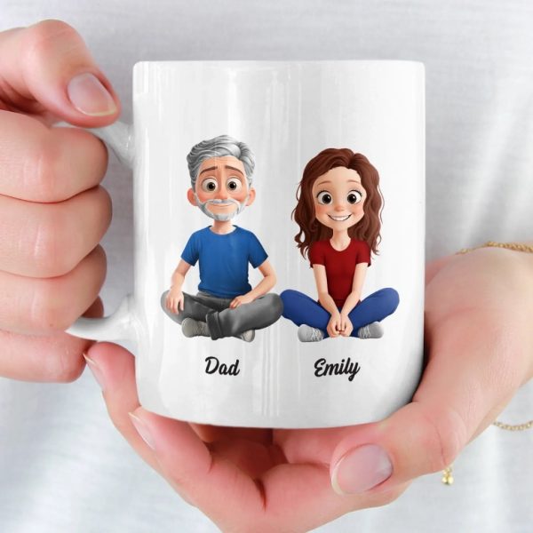 Custom Mug - Personalized Birthday Gifts For Dad, Daughter, Son - A Father Love Guides The Way Custom Mug - Personalized Birthday Gifts For Dad, Daughter, Son - A Father Love Guides The Way