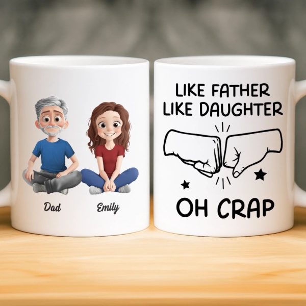 Custom Mug - Personalized Birthday Gifts For Dad, Daughter, Son - A Father Love Guides The Way Custom Mug - Personalized Birthday Gifts For Dad, Daughter, Son - A Father Love Guides The Way