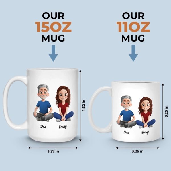 Custom Mug - Personalized Birthday Gifts For Dad, Daughter, Son - A Father Love Guides The Way Custom Mug - Personalized Birthday Gifts For Dad, Daughter, Son - A Father Love Guides The Way