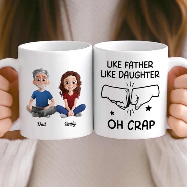 Custom Mug - Personalized Birthday Gifts For Dad, Daughter, Son - A Father Love Guides The Way Custom Mug - Personalized Birthday Gifts For Dad, Daughter, Son - A Father Love Guides The Way