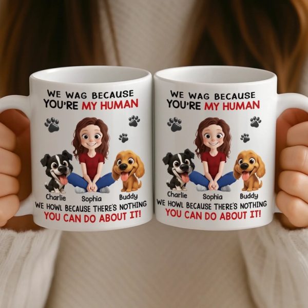 Custom Mug - Personalized Birthday Gifts For Dog Lovers, Dog Dad And Mom - Powered By Paws And Love Custom Mug - Personalized Birthday Gifts For Dog Lovers, Dog Dad And Mom - Powered By Paws And Love