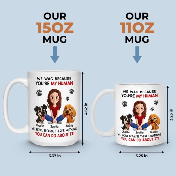 Custom Mug - Personalized Birthday Gifts For Dog Lovers, Dog Dad And Mom - Powered By Paws And Love Custom Mug - Personalized Birthday Gifts For Dog Lovers, Dog Dad And Mom - Powered By Paws And Love