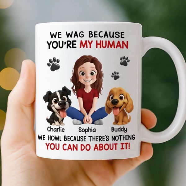 Custom Mug - Personalized Birthday Gifts For Dog Lovers, Dog Dad And Mom - Powered By Paws And Love Custom Mug - Personalized Birthday Gifts For Dog Lovers, Dog Dad And Mom - Powered By Paws And Love