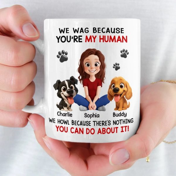 Custom Mug - Personalized Birthday Gifts For Dog Lovers, Dog Dad And Mom - Powered By Paws And Love Custom Mug - Personalized Birthday Gifts For Dog Lovers, Dog Dad And Mom - Powered By Paws And Love