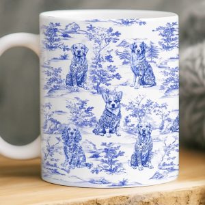 Custom Mug - Personalized Birthday Gifts For Dog Lovers, Dog Dad And Mom - Sip In Style, Bark In Blue