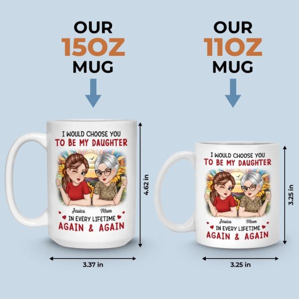 Custom Mug - Personalized Birthday Gifts For Mom, Daughter - A Daughter Love Lasts Forever Custom Mug - Personalized Birthday Gifts For Mom, Daughter - A Daughter Love Lasts Forever