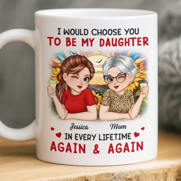 Custom Mug - Personalized Birthday Gifts For Mom, Daughter - A Daughter Love Lasts Forever Custom Mug - Personalized Birthday Gifts For Mom, Daughter - A Daughter Love Lasts Forever