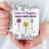 Custom Mug - Personalized Birthday Gifts For Mom, Daughter - Forever Linked As Family Custom Mug - Personalized Birthday Gifts For Mom, Daughter - Forever Linked As Family