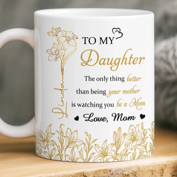 Custom Mug - Personalized Birthday Gifts For Mom, Daughter - Sunshine Shines Through A Daughter Custom Mug - Personalized Birthday Gifts For Mom, Daughter - Sunshine Shines Through A Daughter