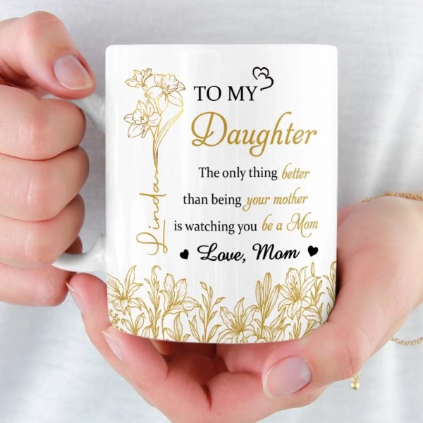 Custom Mug - Personalized Birthday Gifts For Mom, Daughter - Sunshine Shines Through A Daughter Custom Mug - Personalized Birthday Gifts For Mom, Daughter - Sunshine Shines Through A Daughter
