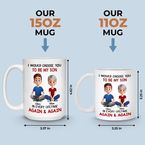 Custom Mug - Personalized Birthday Gifts For Mom, Son - Behind Every Great Son Is A Loving Mom Custom Mug - Personalized Birthday Gifts For Mom, Son - Behind Every Great Son Is A Loving Mom