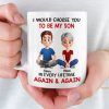 Custom Mug - Personalized Birthday Gifts For Mom, Son - Behind Every Great Son Is A Loving Mom Custom Mug - Personalized Birthday Gifts For Mom, Son - Behind Every Great Son Is A Loving Mom