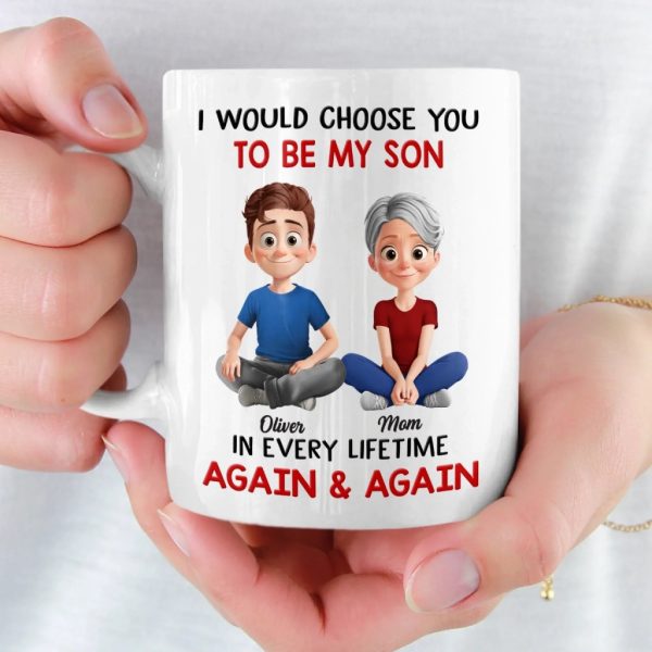 Custom Mug - Personalized Birthday Gifts For Mom, Son - Behind Every Great Son Is A Loving Mom Custom Mug - Personalized Birthday Gifts For Mom, Son - Behind Every Great Son Is A Loving Mom
