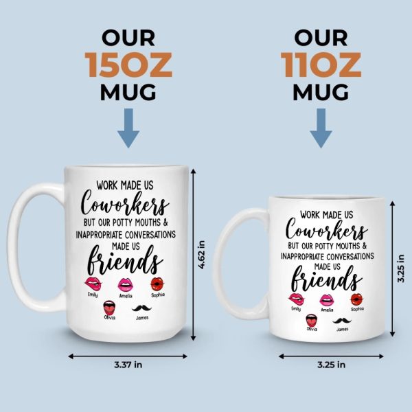 Custom Mug - Personalized Funny Gifts For Coworker, Work Bestie - Teamwork Makes Days Better Custom Mug - Personalized Funny Gifts For Coworker, Work Bestie - Teamwork Makes Days Better