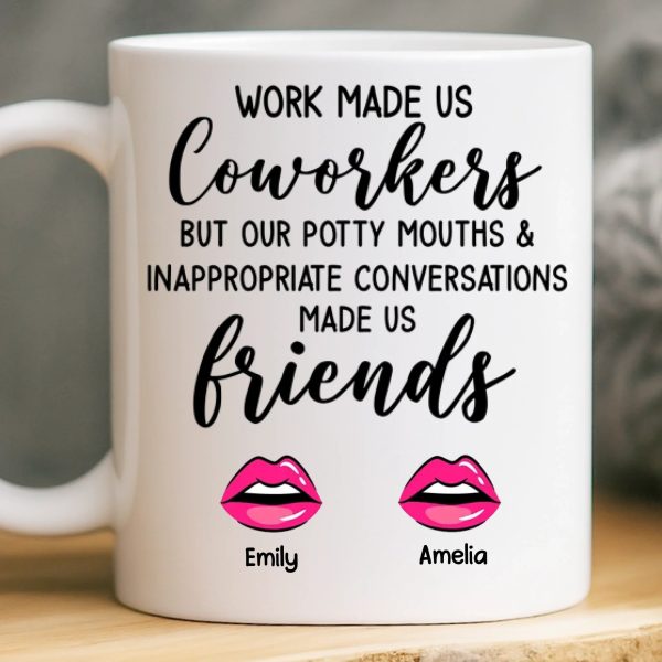 Custom Mug - Personalized Funny Gifts For Coworker, Work Bestie - Teamwork Makes Days Better Custom Mug - Personalized Funny Gifts For Coworker, Work Bestie - Teamwork Makes Days Better