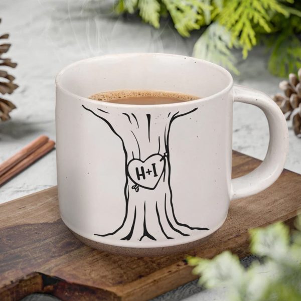 Custom Name A Heart Tree Pottery Mug For Couple TH10 898081 Custom Name A Heart Tree Pottery Mug For Couple TH10 898081