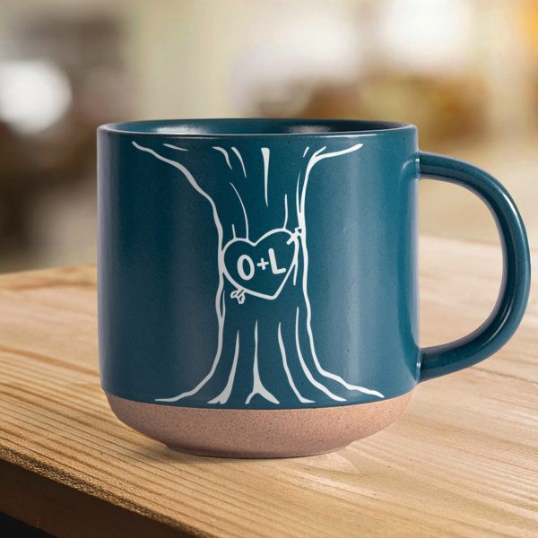 Custom Name A Heart Tree Pottery Mug For Couple TH10 898081 Custom Name A Heart Tree Pottery Mug For Couple TH10 898081