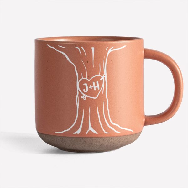 Custom Name A Heart Tree Pottery Mug For Couple TH10 898081 Custom Name A Heart Tree Pottery Mug For Couple TH10 898081