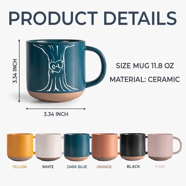 Custom Name A Heart Tree Pottery Mug For Couple TH10 898081 Custom Name A Heart Tree Pottery Mug For Couple TH10 898081