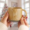 Custom Name A Heart Tree Pottery Mug For Couple TH10 898081 Custom Name A Heart Tree Pottery Mug For Couple TH10 898081