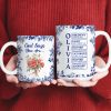 Custom Name Letter God Says I Am Flower Toile De Jouy Style Print Full Mug LM32 895391